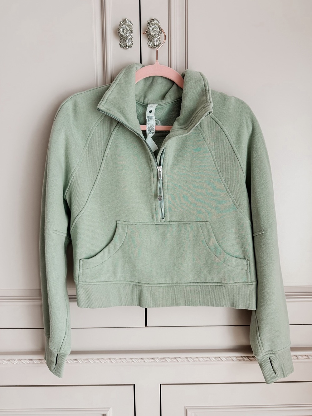lululemon athletica Sage Green Scuba Half-Zip Pullover